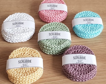 Handgemachte wiederverwendbare Baumwoll-Scrubbies - Umweltfreundliche Make-up-Entferner-Pads