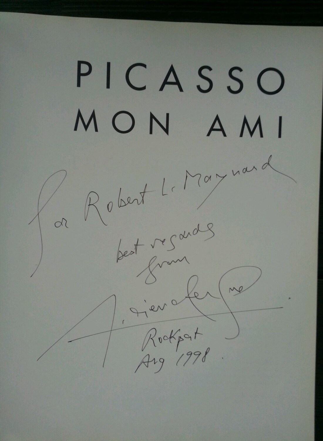 Lucien Clergue book Picasso Mon Ami signed by author first