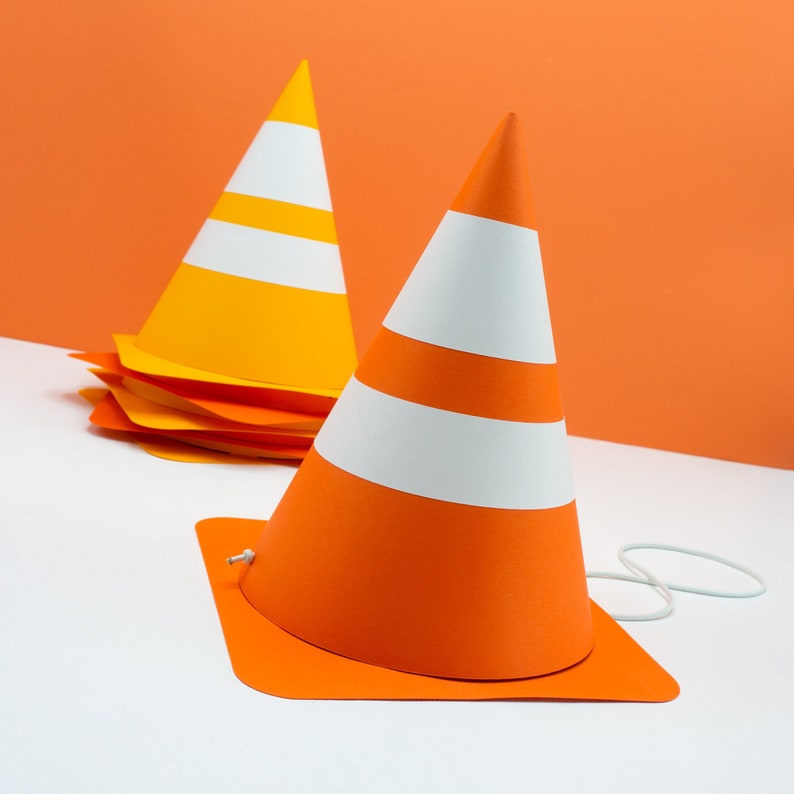 Construction Traffic Cone Party Hats Etsy