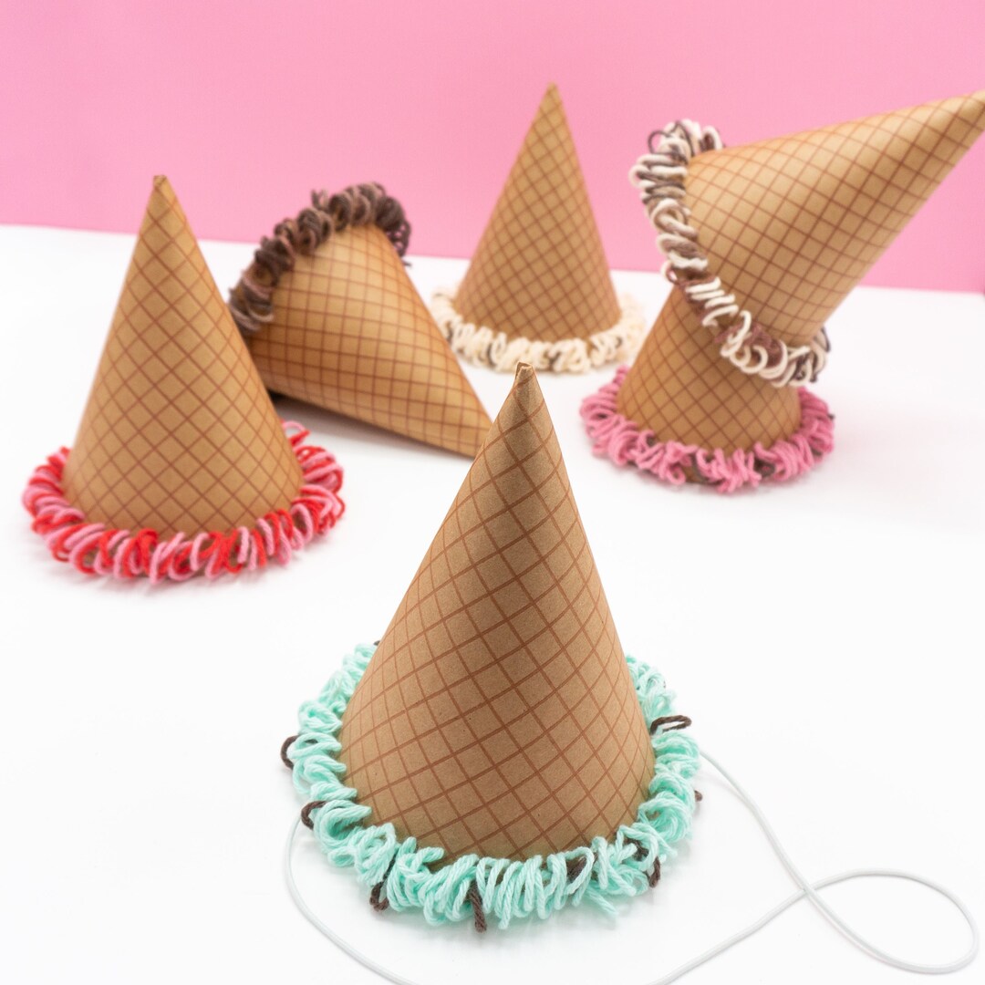 Ice Cream Cone Party Hats Etsy