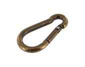 B8209 Antique Brass, Carabiner, Solid Brass-LL