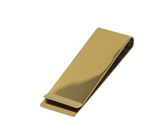 Gold Money Clip Etsy - b8942 polished champagne gold money clip stainless steel