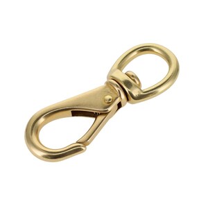 251 5/8&quot; Natural Brass, Swivel Lever Snap, Solid Brass-LL