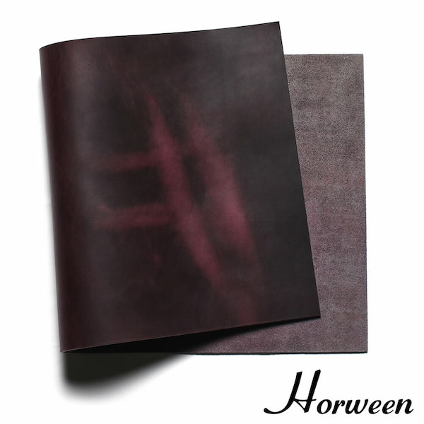 Horween Cavalier Leather Panel, Plum