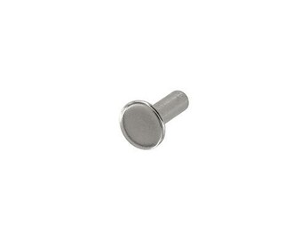 RT8203 Tubular Rivet, Nickel Plate, Solid Brass (100 per bag)