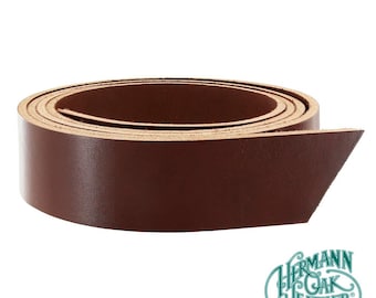 Correa de cuero para brida inglesa Hermann Oak, color marrón británico, de 140 a 152 cm de largo, de 225 a 283 g