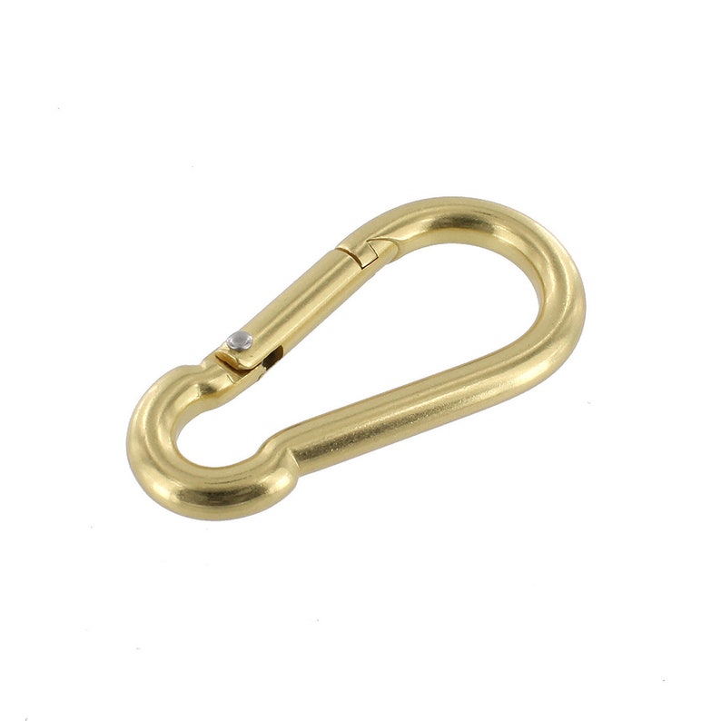 B8209 Natural Brass Carabiner Solid BrassLL Etsy