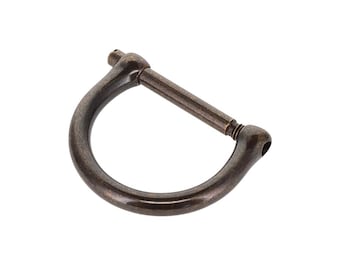 2014 Antique Brass, D-Ring, Solid Brass-LL