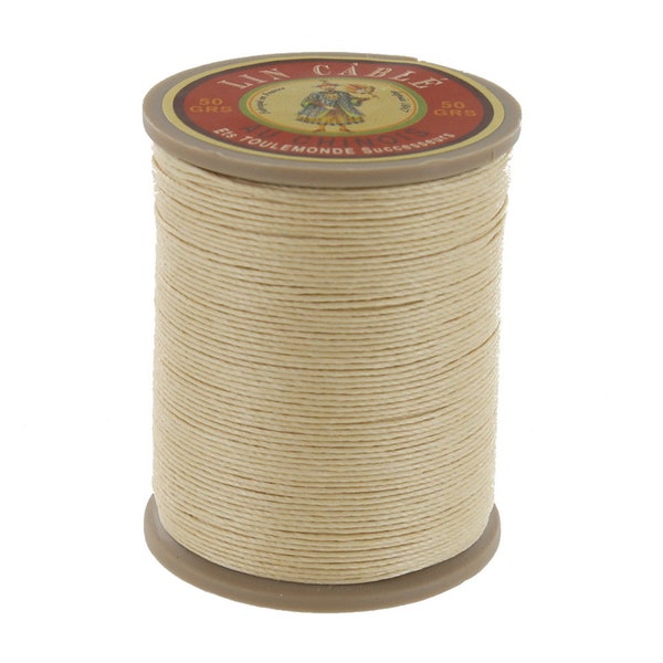 Fil Au Chinois Lin Cable, Waxed Linen Thread, Ecru (571)