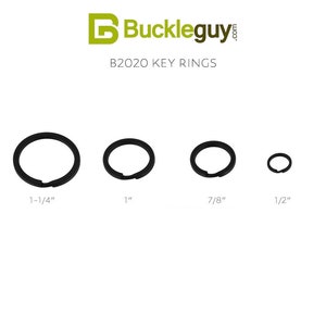 B2020 PVD Black Matte, Key Ring, Solid Iron, Multiple Sizes image 10