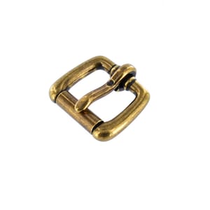 B1187 3/4&quot; Antique Brass, Roller Buckle, Solid Brass-LL