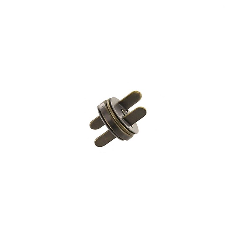 Antique Brass Round Thin Magnetic Snap 10mm Diameter