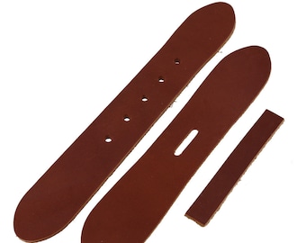 Lengüeta de cinturón de cuero de brida inglesa Wickett & Craig, color castaño, 1-1/4"