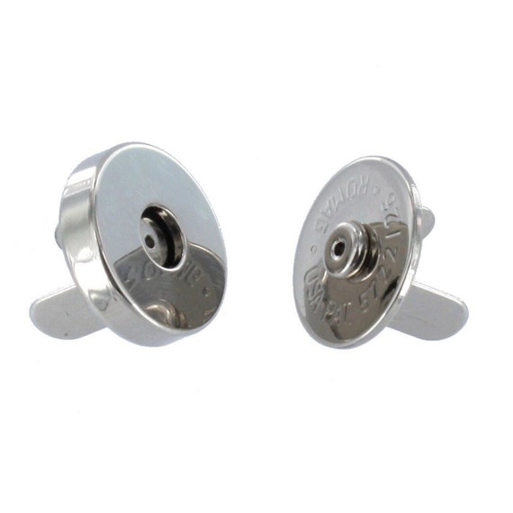 Round Thick Magnetic Snap, 18mm Diameter, Nickel Plate