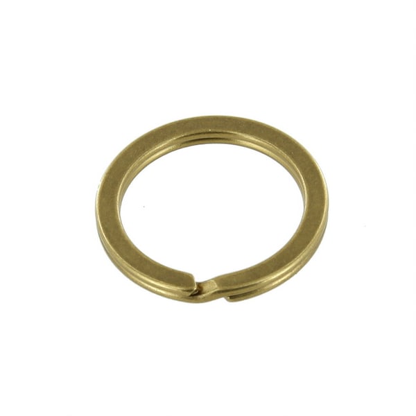 B2020 Raw Brass, Key Ring, Solid Brass-LL, Multiple Sizes