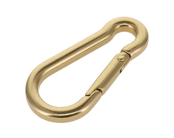 B9757 Naturmessing, Karabiner, Massives Messing-LL