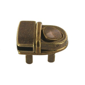 IAD3940 Antique Brass, Tuck Lock, Solid Zinc, Antique Brass Plated image 3