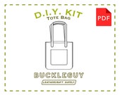 Tote Bag Pattern, PDF Template