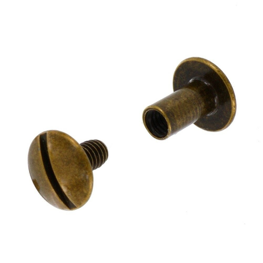 Solid Brass | Antique Brass | 1-1/4 (ORS-Screw Antique Brass, Replacement Screw, Solid Brass-LL, Multiple Sizes)