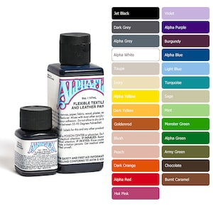 Pintura para cuero AlphaFlex Alpha 6, varios colores y tamaños