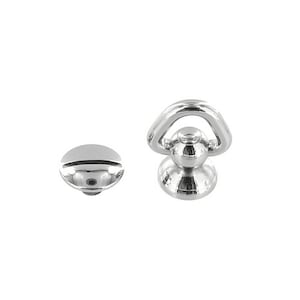 Conector de cadena giratorio con tornillo, de latón macizo, niquelado, B9231