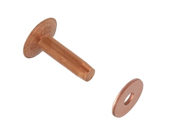 CRB08 #8 Copper Rivets w/ Burrs, Solid Copper (1lb. bag)