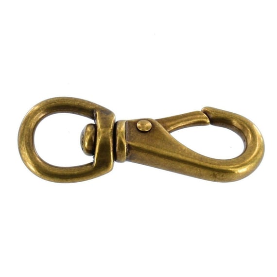 C5206 2-1/4 PVD Black Matte, Oval Key Ring w/ Spring, Solid Brass