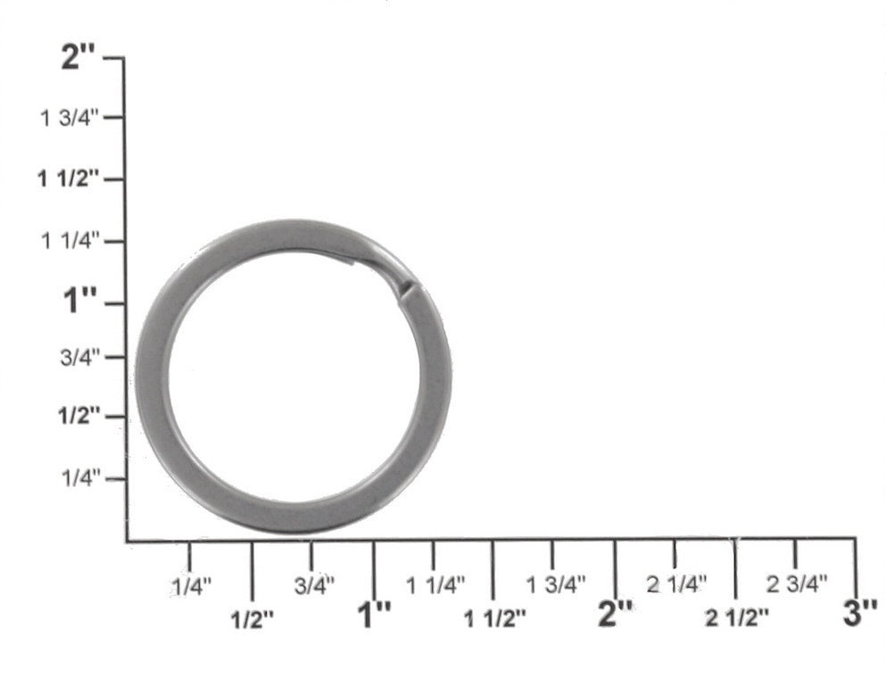 10 Pcs. Key Rings 26 mm, Color Shiny Nickel, SKU BR26/33-NKL – ACCESORII  DESIGN