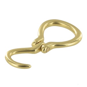 B3301 1 1/4&quot; Natural Brass, Hoof Pick Buckle, Solid Brass-LL