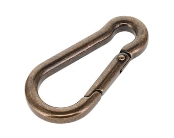 B9757 Antikmessing, Karabiner, Massives Messing-LL