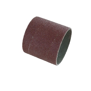 May include: A brown sanding sleeve with a rough texture. The sleeve is made of sandpaper and is designed to be used on a sanding drum.