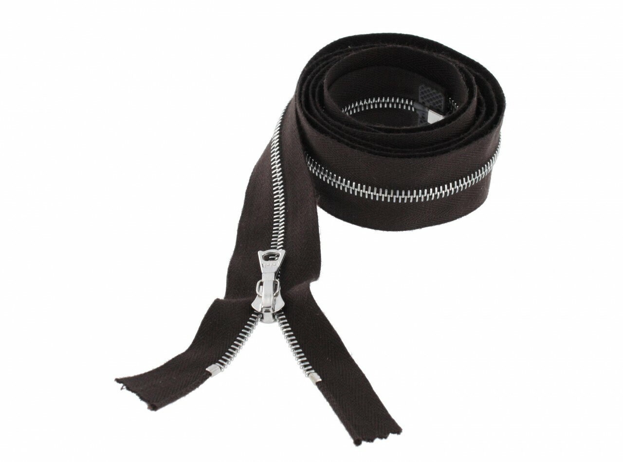 Riri  Riri 8MM Closed Bottom Zipper with KTA Pull, Black/Brass
