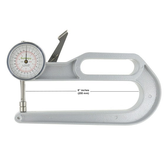 Leather outlet thickness gauge