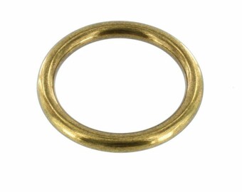OR0 Antique Brass, Thick O-Ring, Solid Brass-LL, Multiple Sizes