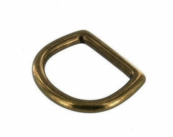 2011 Antique Brass, D-Ring, Solid Brass-LL, Multiple Sizes