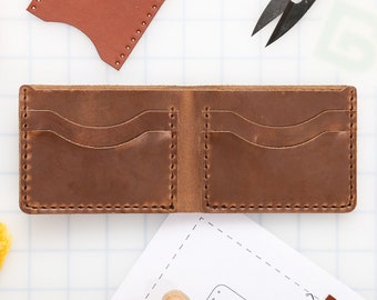 DIY 5-Pocket Bifold Wallet Leather Kit