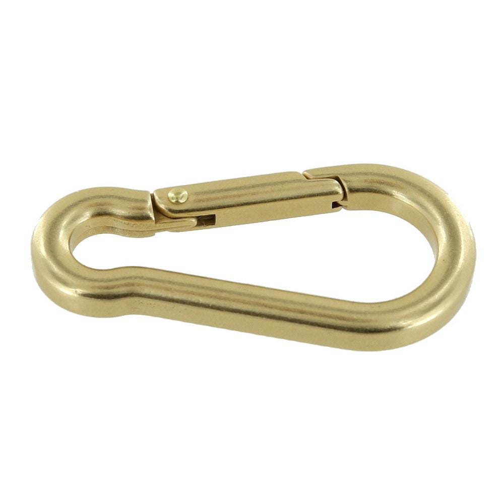 Brass Carabiner Keychain Brass Keychain Clip, Gold Carabiner Key Clip, Cute  Brass Key Ring Keychain Hook 