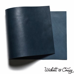 Paneles de cuero para bridas inglesas Wickett & Craig, azul marino