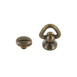 B9231 Antique Brass, Swivel Chain Connector w/ Screw, Solid Brass-LL