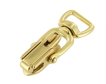 B9570 3/4&quot; Natural Brass, Swivel Snap w/ Locking Jaw, Solid Brass-LL