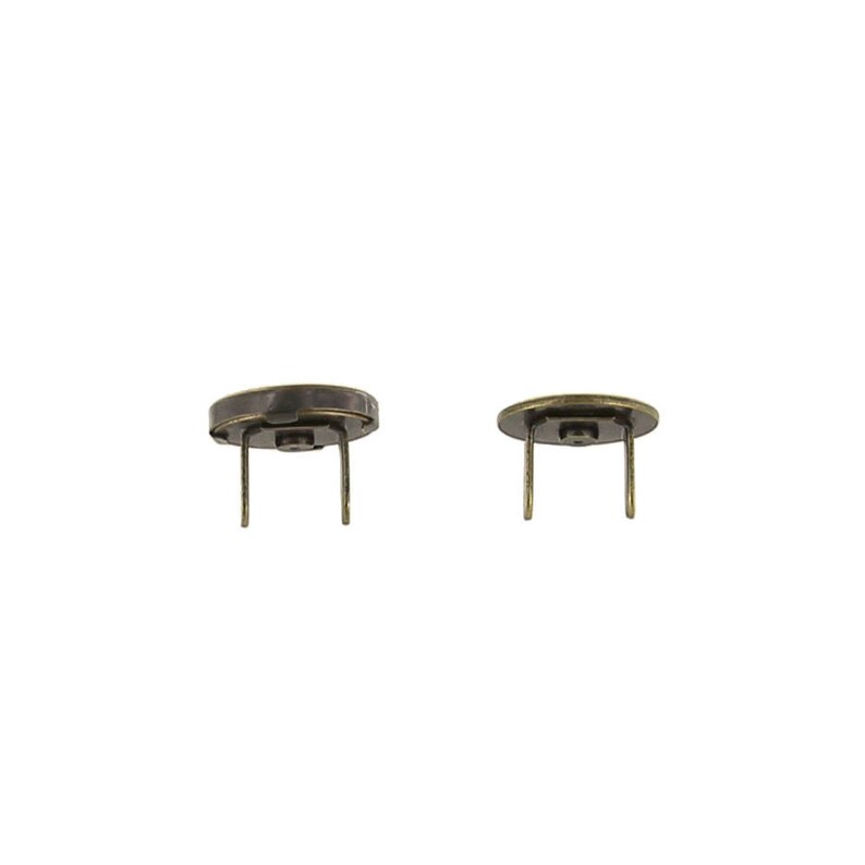 Antique Brass Round Thin Magnetic Snap 10mm Diameter
