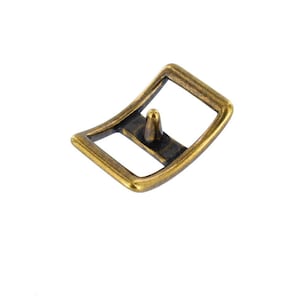 B7009  3/4&quot; Antique Brass, Conway Prong Buckle, Solid Brass-LL
