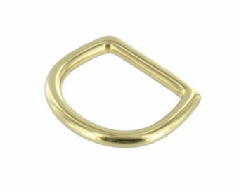 2011 Natural Brass, D-Ring, Solid Brass-LL, Multiple Sizes