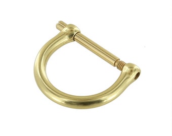 2014 Natural Brass, D-Ring, Solid Brass-LL, Multiple Sizes