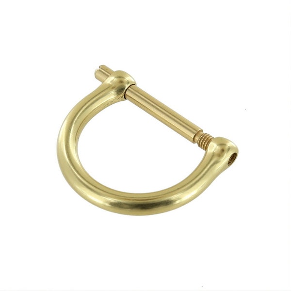 2014 Natural Brass, D-Ring, Solid Brass-LL, Multiple Sizes
