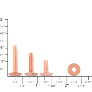 CRB09 #9 Copper Rivets W/ Burrs, Solid Copper (1lb. Bag) - Etsy