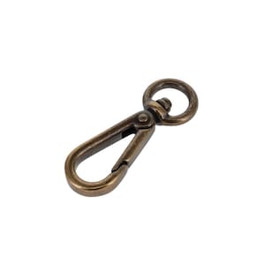 4000N 3/8&quot; Antique Brass, Swivel Lever Snap, Solid Brass