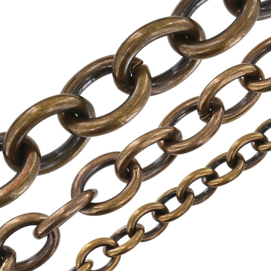 B8830 Antique Brass Oval Chain Solid Brass-ll 36 - Etsy