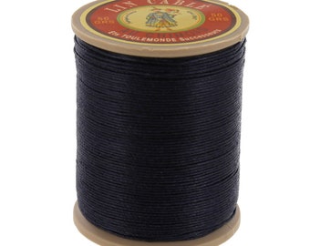 Fil Au Chinois Lin Cable, Waxed Linen Thread, Marine (812)