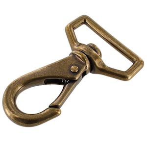250 1 1/2&quot; Antique Brass, Swivel Lever Snap, Solid Brass-LL